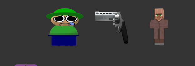 Villager killing green hat dude Blank Meme Template