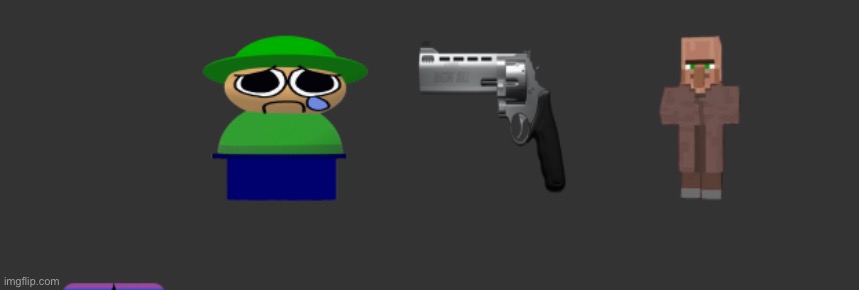 Somebody told me to make this a meme template | image tagged in villager killing green hat dude | made w/ Imgflip meme maker