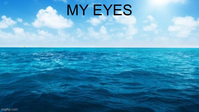 Ocean | MY EYES | image tagged in ocean | made w/ Imgflip meme maker
