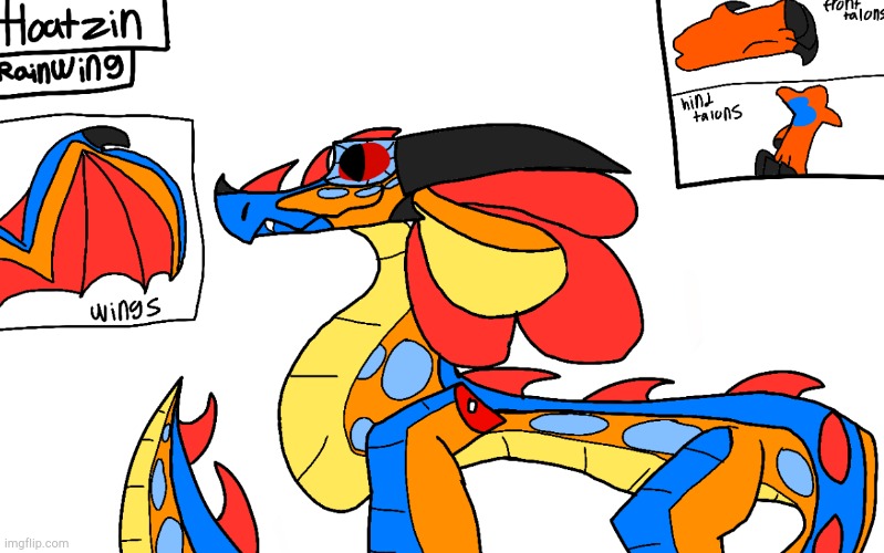 I redrew an old OC | image tagged in wings of fire | made w/ Imgflip meme maker