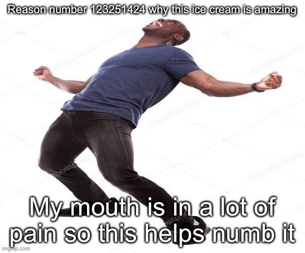 Ight I’m done with the ice cream posts | Reason number 123251424 why this ice cream is amazing; My mouth is in a lot of pain so this helps numb it | made w/ Imgflip meme maker