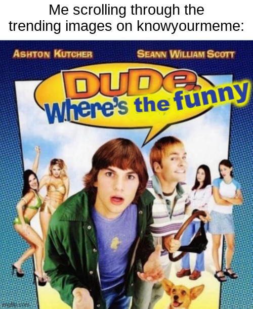 fr | Me scrolling through the trending images on knowyourmeme: | made w/ Imgflip meme maker