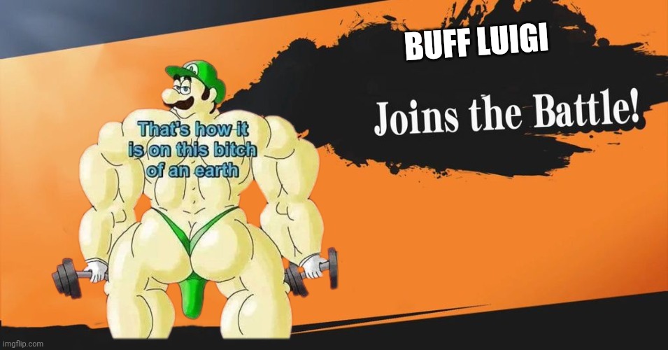 The next one | BUFF LUIGI | image tagged in smash bros,luigi,nintendo,mario | made w/ Imgflip meme maker