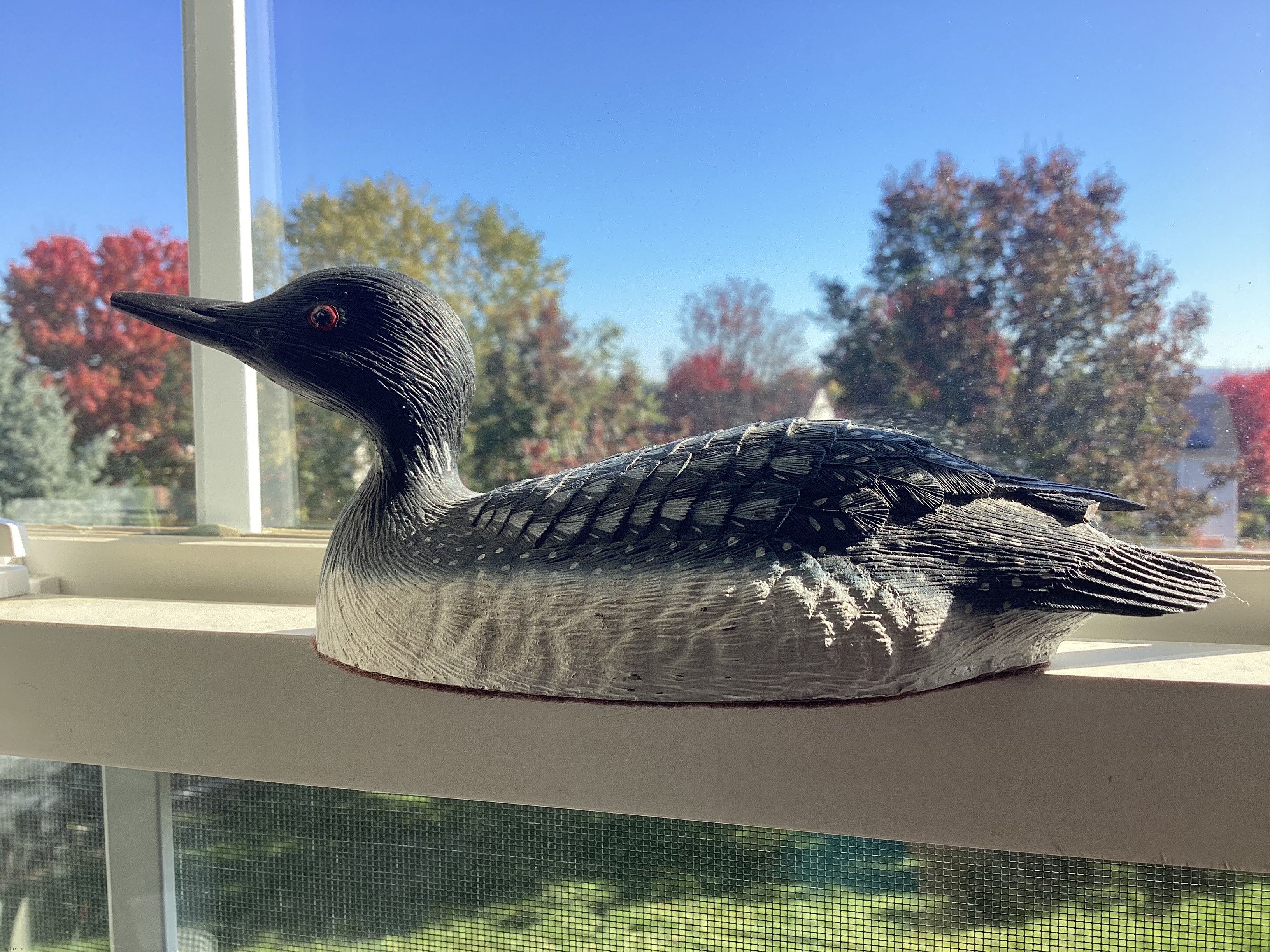 A loon statue that I got from my great-grandmother’s house two years ago when she passed away | image tagged in share your own photos | made w/ Imgflip meme maker