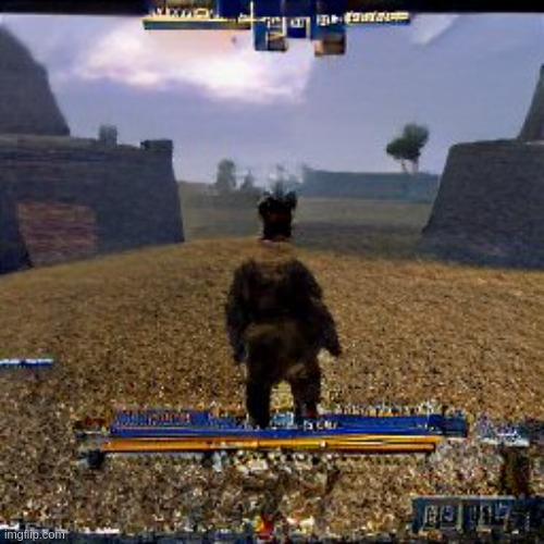 leaked video game. bad quality is due to the way files are transmitted. | made w/ Imgflip meme maker