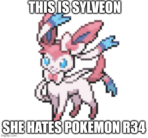 she shall be oc because chicken wing | THIS IS SYLVEON; SHE HATES POKEMON R34 | made w/ Imgflip meme maker