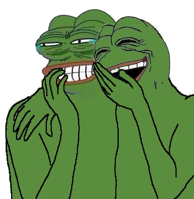 High Quality Laughing Pepes Blank Meme Template
