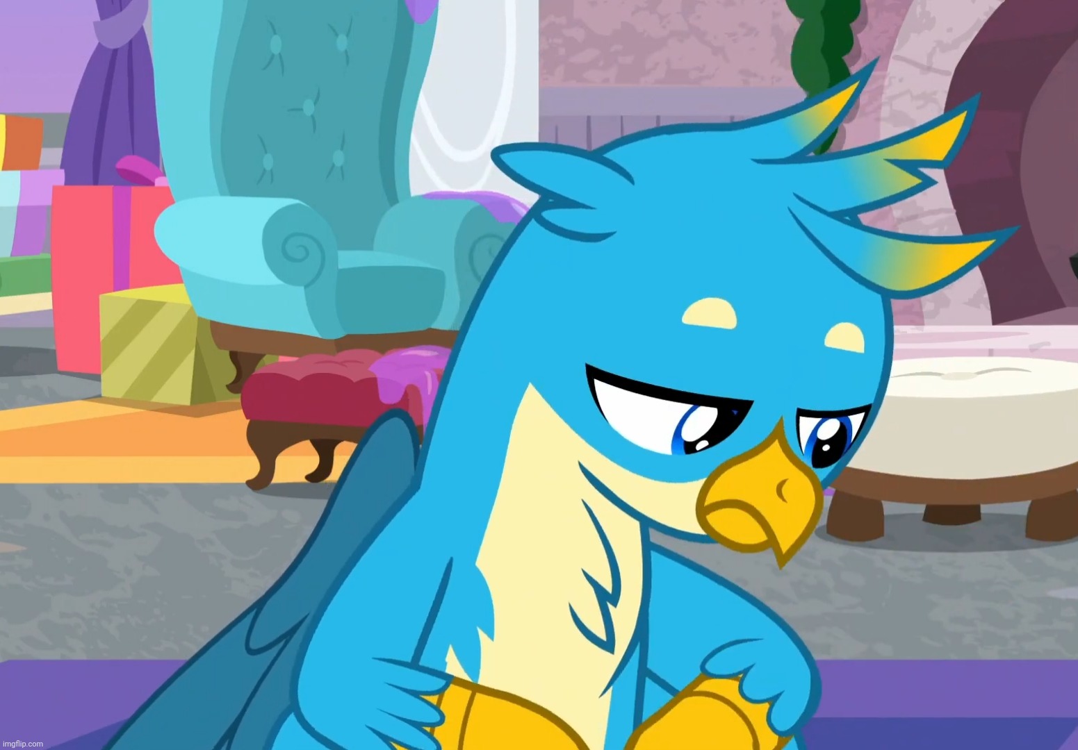 Gallus Saw Sad Times (MLP) | image tagged in gallus saw sad times mlp | made w/ Imgflip meme maker