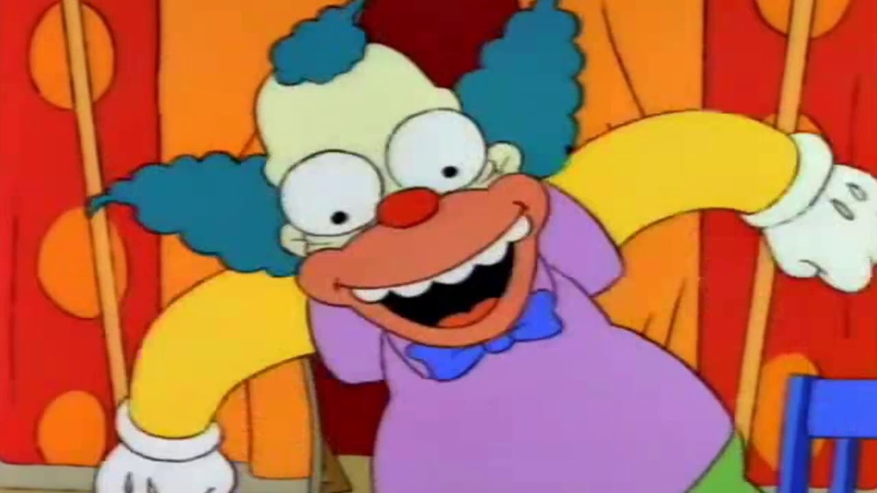 Krusty the clown laughting Blank Meme Template