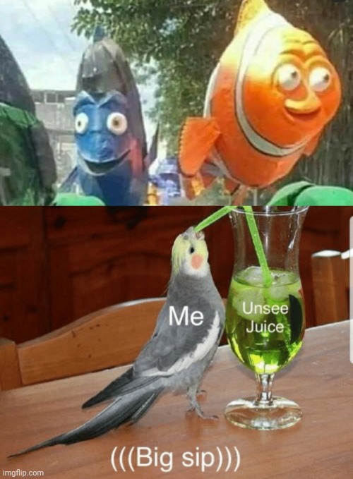Cursed fishes | image tagged in unsee juice,cursed image,memes,fish,nemo,finding nemo | made w/ Imgflip meme maker