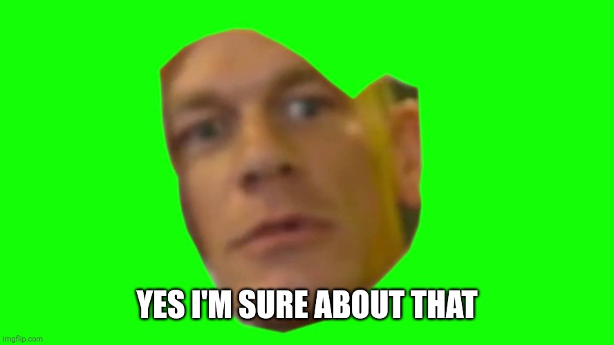 Are you sure about that? (Cena) | YES I'M SURE ABOUT THAT | image tagged in are you sure about that cena | made w/ Imgflip meme maker