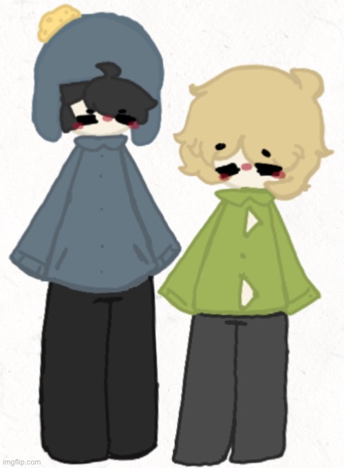 Awwwww. It’s these two little sh!ts (I’m just kidding, I love them both) | image tagged in craig,tweek,south park | made w/ Imgflip meme maker