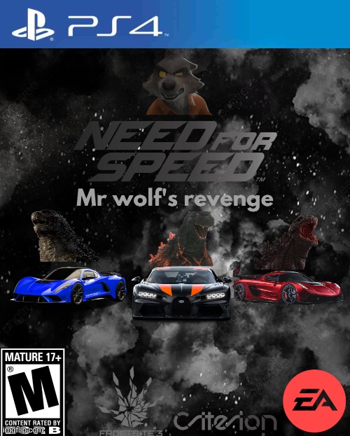 Other fan made need for speed cover art I made | image tagged in need for speed,godzilla | made w/ Imgflip meme maker