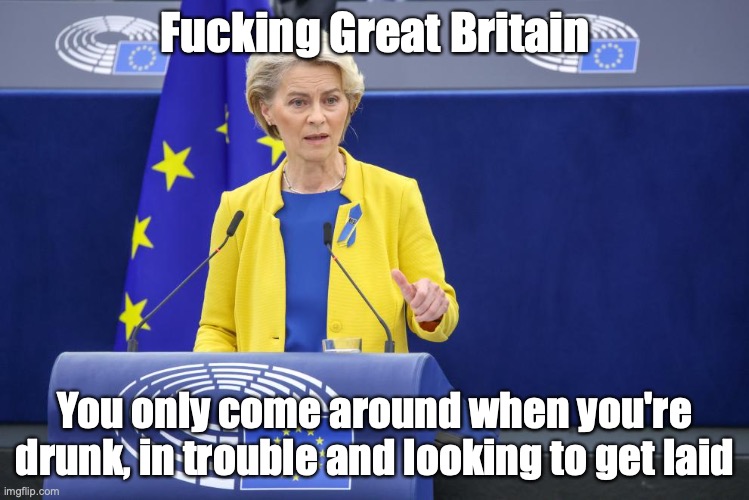 Fucking Great Britain; You only come around when you're drunk, in trouble and looking to get laid | made w/ Imgflip meme maker