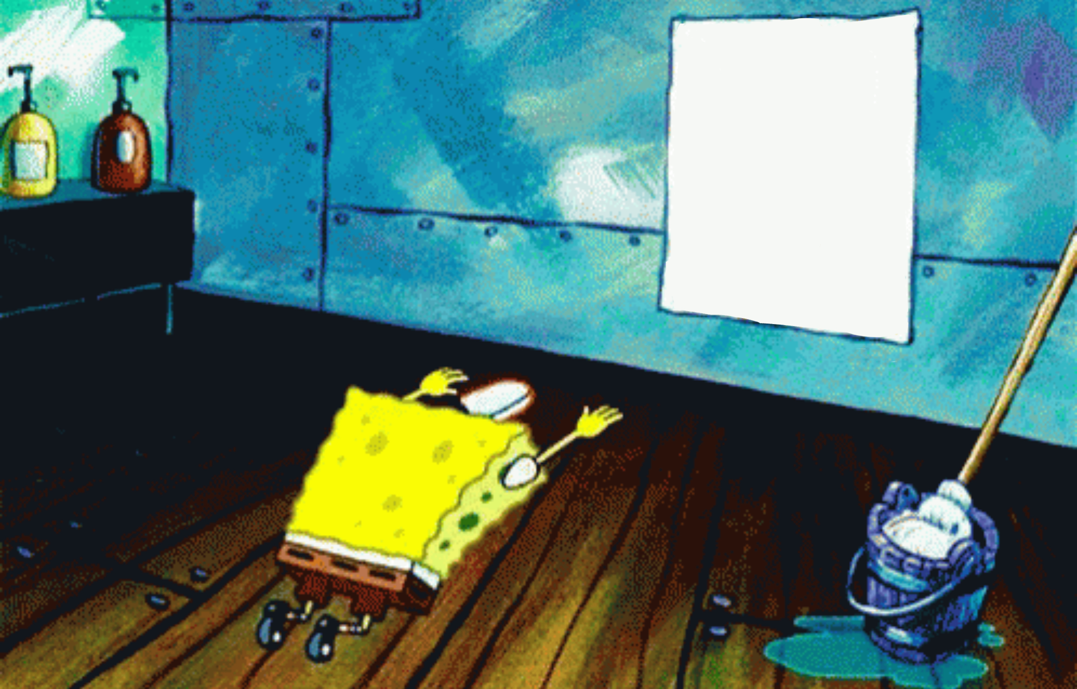 High Quality Spongebob praising a photo Blank Meme Template