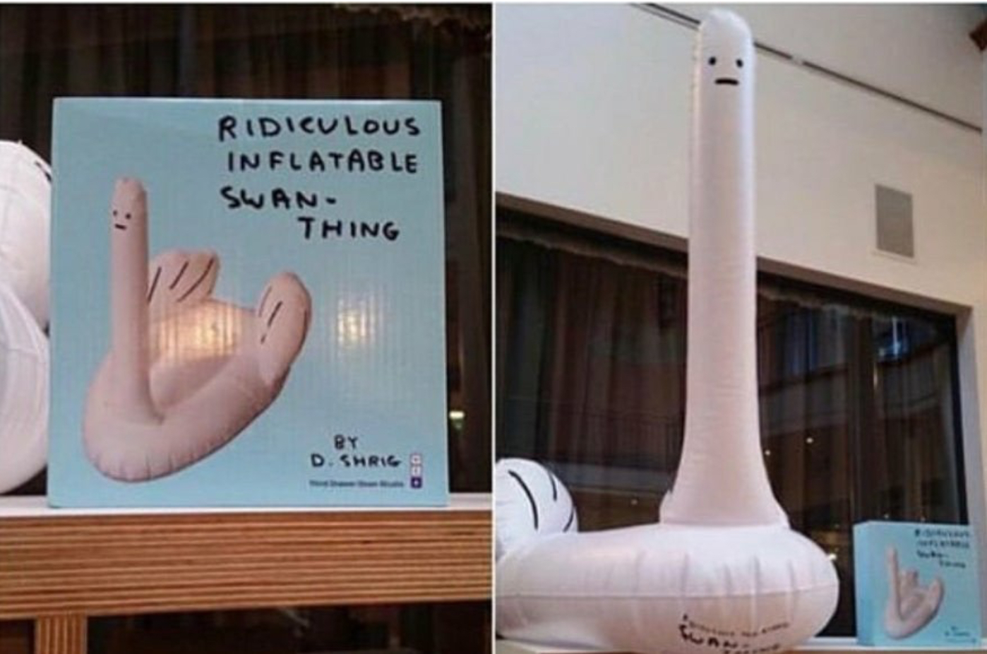 High Quality Inflatable swan thing Blank Meme Template