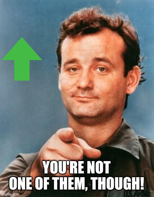 Bill Murray You're Awesome | YOU'RE NOT ONE OF THEM, THOUGH! | image tagged in bill murray you're awesome | made w/ Imgflip meme maker