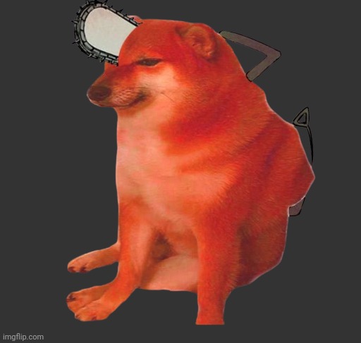 Pochita cheems | image tagged in pochita cheems | made w/ Imgflip meme maker