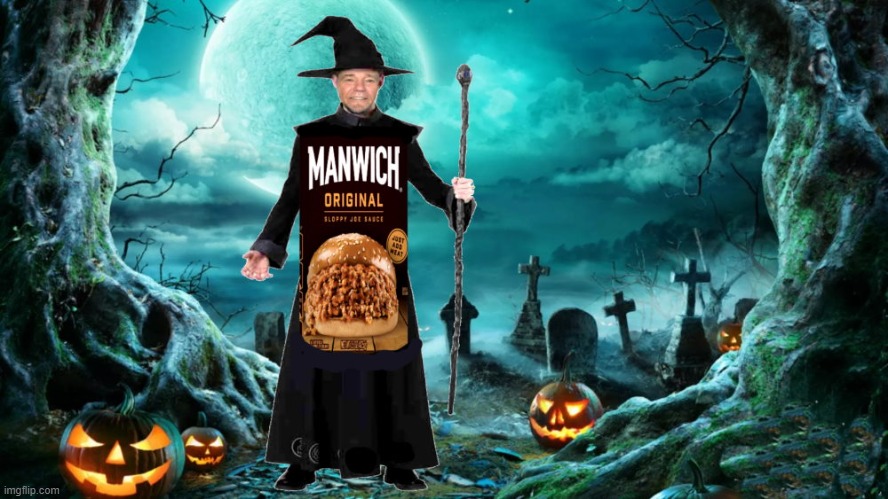man witch | image tagged in manwich,kewlew | made w/ Imgflip meme maker
