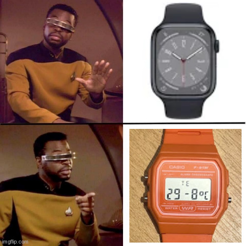 Best techie look | image tagged in lavar burton no yes | made w/ Imgflip meme maker