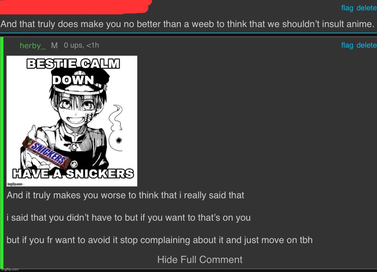 even if you wanna insult thats you i’m just saying to pass it up to avoid another argument | made w/ Imgflip meme maker