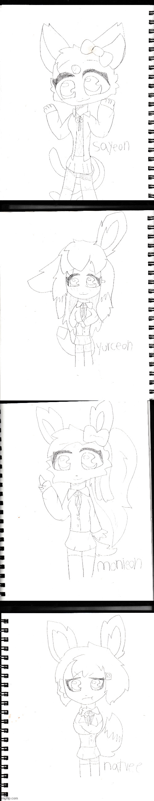 yuri = glaceon, sayori = espeon, monika = sylveon and natsuki = eevee | made w/ Imgflip meme maker