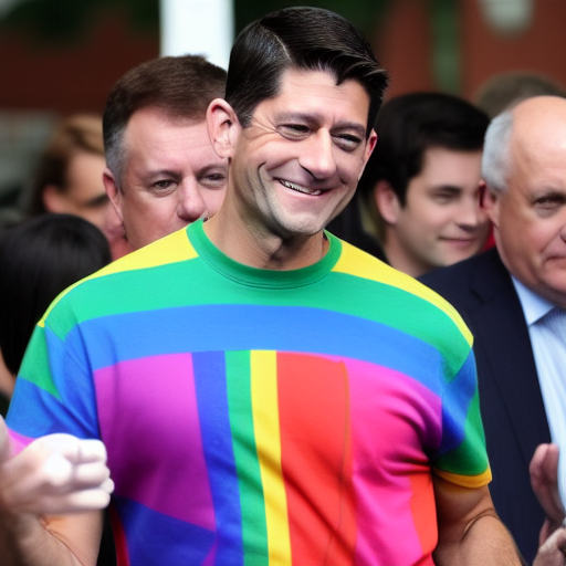 High Quality Paul Ryan gay pride Blank Meme Template