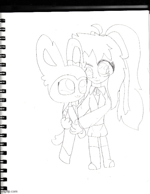 a sylveon and monika | made w/ Imgflip meme maker