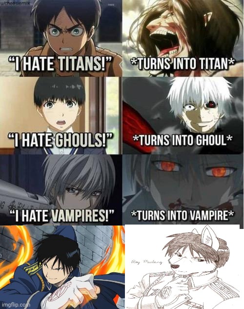 I hate Titans! turns into Titan | image tagged in i hate titans turns into titan | made w/ Imgflip meme maker