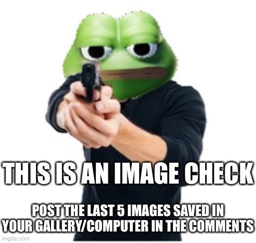 THIS IS AN IMAGE CHECK; POST THE LAST 5 IMAGES SAVED IN YOUR GALLERY/COMPUTER IN THE COMMENTS | made w/ Imgflip meme maker