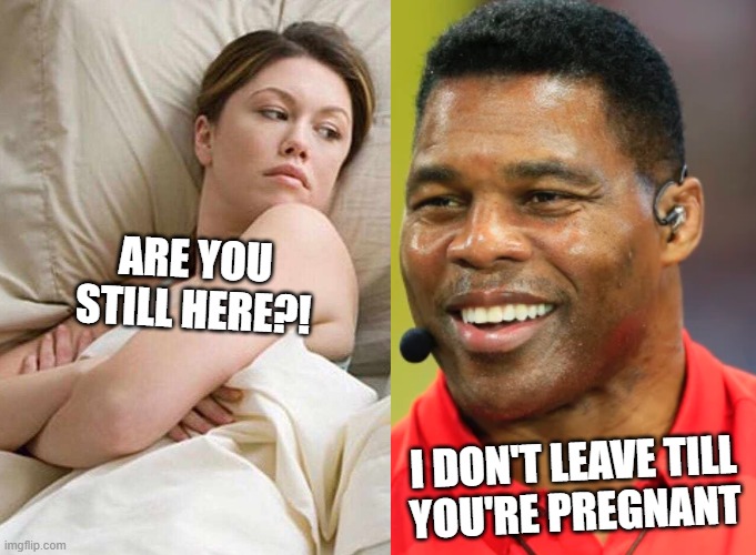 the IMPREGNATOR! | ARE YOU STILL HERE?! I DON'T LEAVE TILL
YOU'RE PREGNANT | image tagged in hershel,thinking of other girls,he's probably thinking about girls,i bet he's thinking about other women,pregnant woman,abortion | made w/ Imgflip meme maker