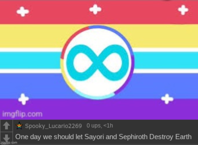 image tagged in sayori and sephiroth | made w/ Imgflip meme maker