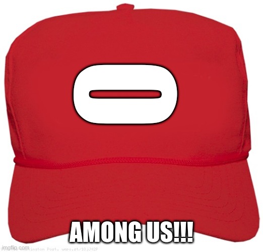 blank red MAGA hat | AMONG US!!! | image tagged in blank red maga hat | made w/ Imgflip meme maker