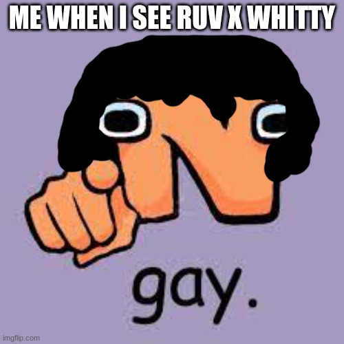 ME WHEN I SEE RUV X WHITTY | image tagged in n gay,reniita | made w/ Imgflip meme maker