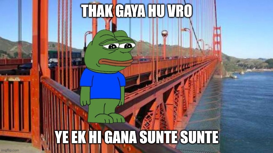 Thak Gaya Hu Bro | THAK GAYA HU VRO; YE EK HI GANA SUNTE SUNTE | image tagged in thak gaya hu bro | made w/ Imgflip meme maker