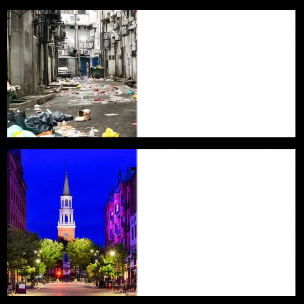 City Comparison Blank Meme Template