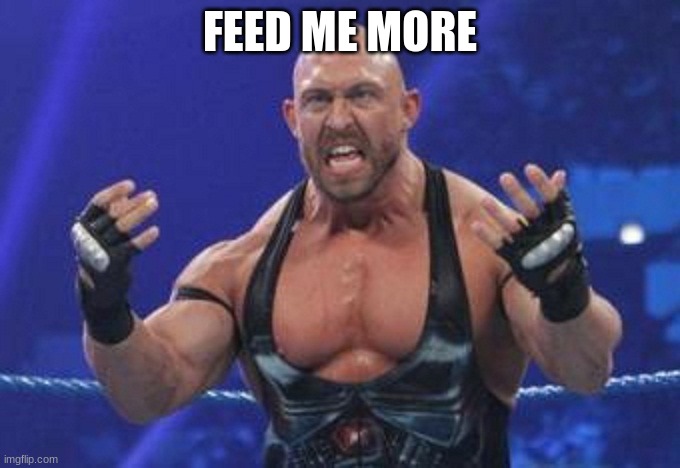 Ryback | FEED ME MORE | image tagged in ryback | made w/ Imgflip meme maker