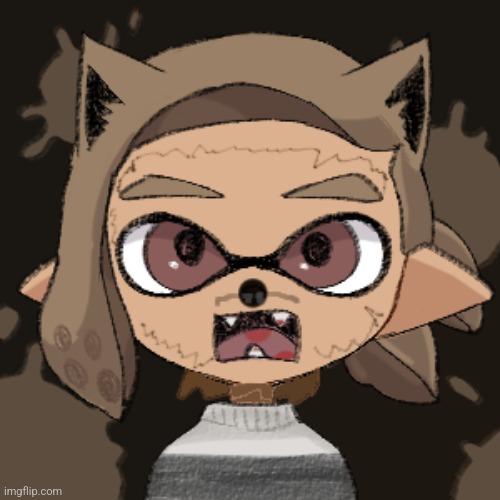 Night of the were-squid (inkling marbs costume) | image tagged in doggo,wolf,werewolf,splatoon | made w/ Imgflip meme maker