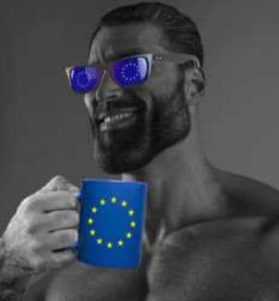 E.U. Gigachad Blank Meme Template