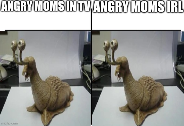 meme type one: basedified | ANGRY MOMS IN TV; ANGRY MOMS IRL | made w/ Imgflip meme maker
