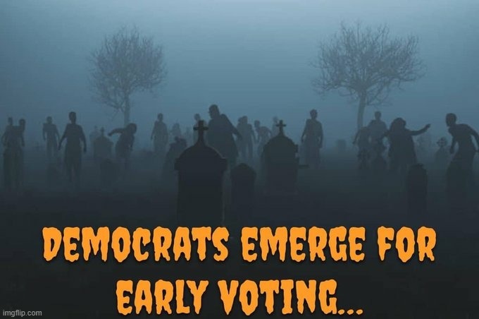 image tagged in democrats,voting,elections,2022,zombies,election fraud | made w/ Imgflip meme maker