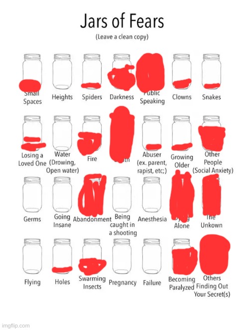 Jar of fears clear version | image tagged in jar of fears clear version | made w/ Imgflip meme maker
