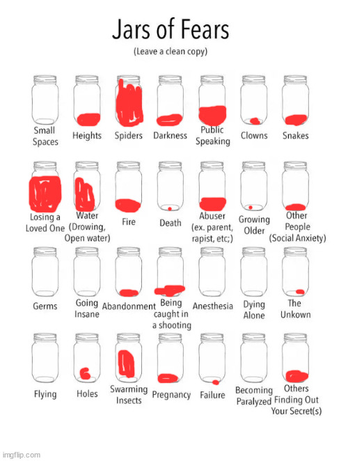 A | image tagged in jar of fears clear version | made w/ Imgflip meme maker