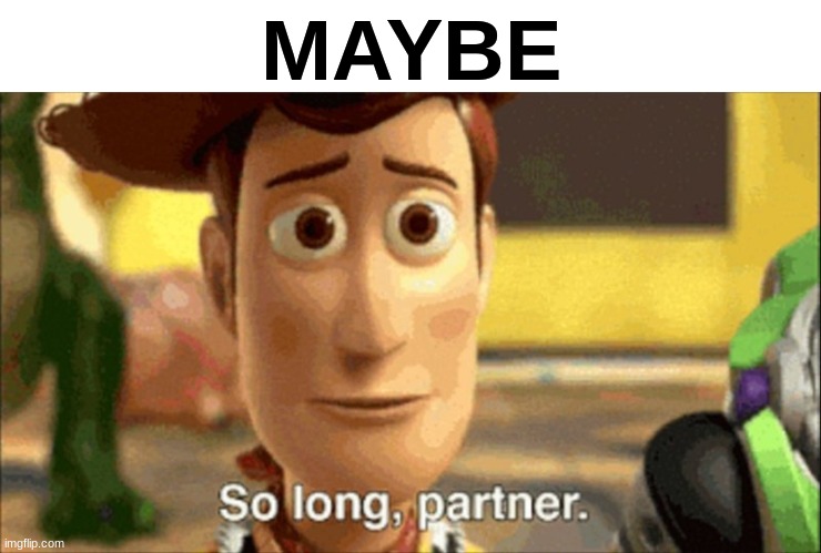 so long partner | MAYBE | image tagged in so long partner | made w/ Imgflip meme maker