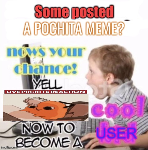 Someone posted a Pochita meme? Blank Meme Template