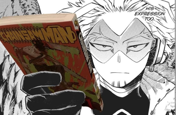 Hawks handing you the chainsaw man manga Blank Meme Template