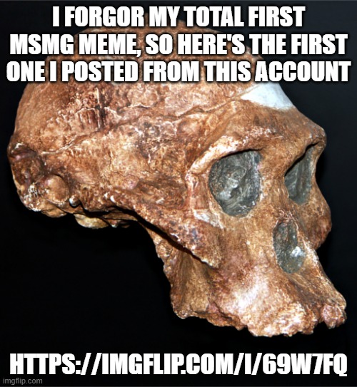 https://imgflip.com/i/69w7fq | I FORGOR MY TOTAL FIRST MSMG MEME, SO HERE'S THE FIRST ONE I POSTED FROM THIS ACCOUNT; HTTPS://IMGFLIP.COM/I/69W7FQ | image tagged in skull | made w/ Imgflip meme maker