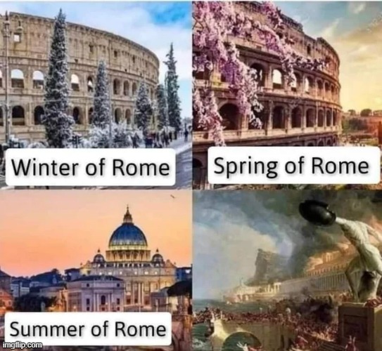What a Fall | image tagged in history memes | made w/ Imgflip meme maker