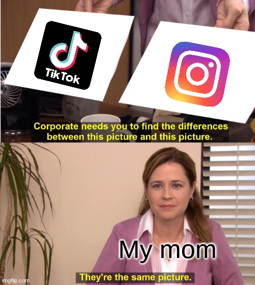 My mom be like: | My mom | image tagged in memes,they're the same picture | made w/ Imgflip meme maker