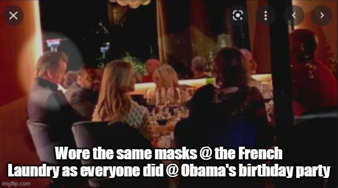 Wore the same masks @ the French Laundry as everyone did @ Obama's birthday party | made w/ Imgflip meme maker